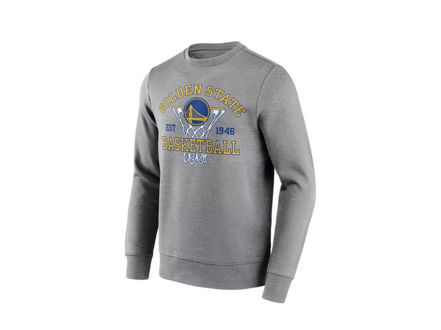 Fanatics Fanatics Unlabeled Golden State Warriors Nothing But Net Graphic Crew Sweatshirt - Mens - view 1