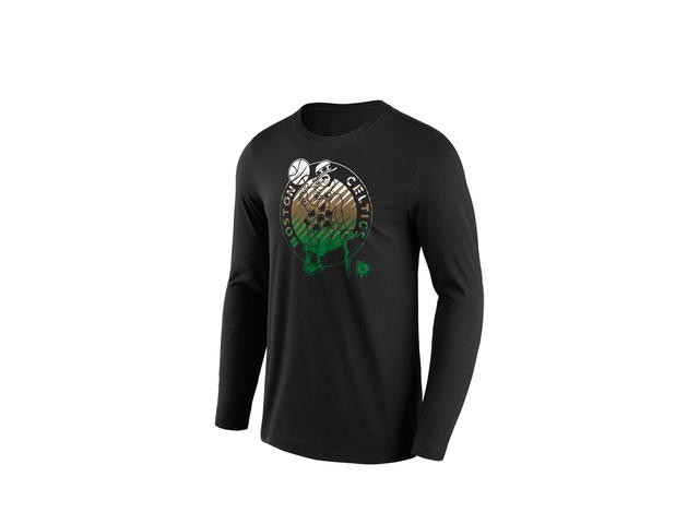 Fanatics Fanatics Unlabeled Boston Celtics Fade Graphic Long Sleeve T-Shirt - Mens - view 1