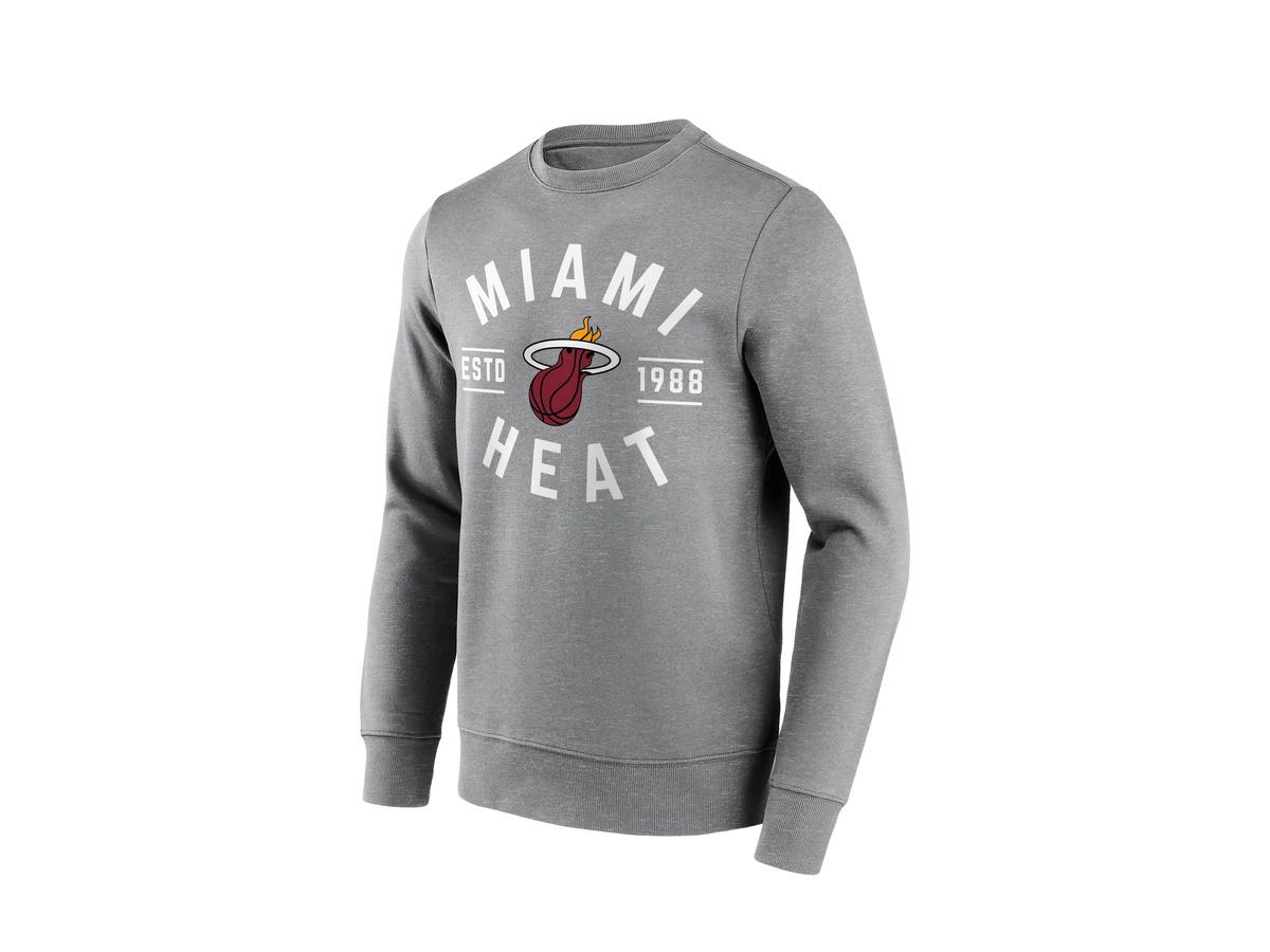 Fanatics Fanatics Unlabeled Miami Heat True Classic Graphic Crew Sweatshirt - Mens