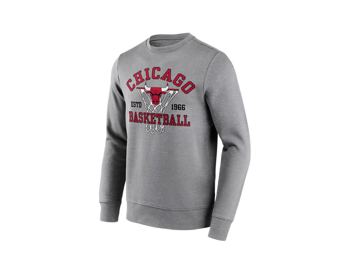 Fanatics Fanatics Unlabeled Chicago Bulls Nothing But Net Graphic Crew Sweatshirt - Mens