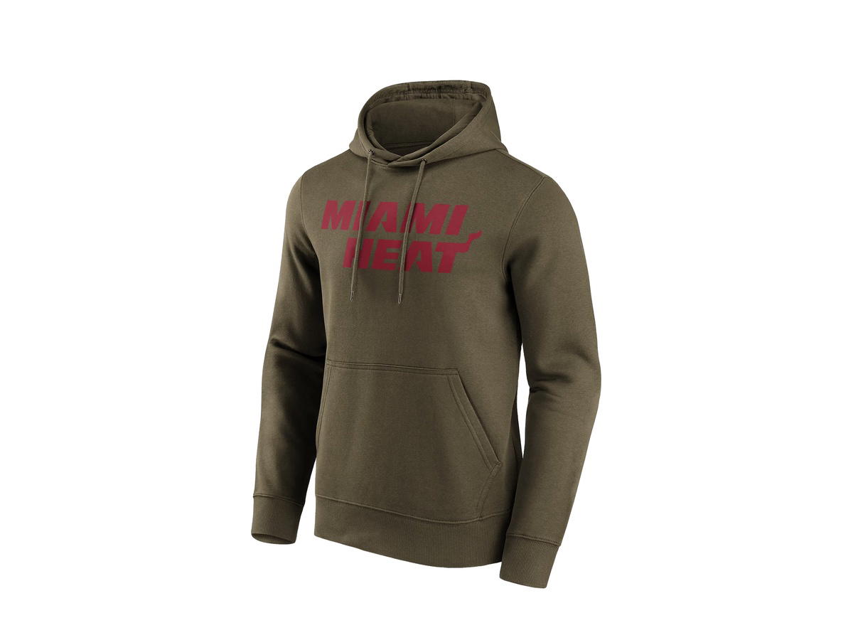 Fanatics Fanatics Unlabeled Miami Heat Fashion Colour Wordmark Hoodie - Mens