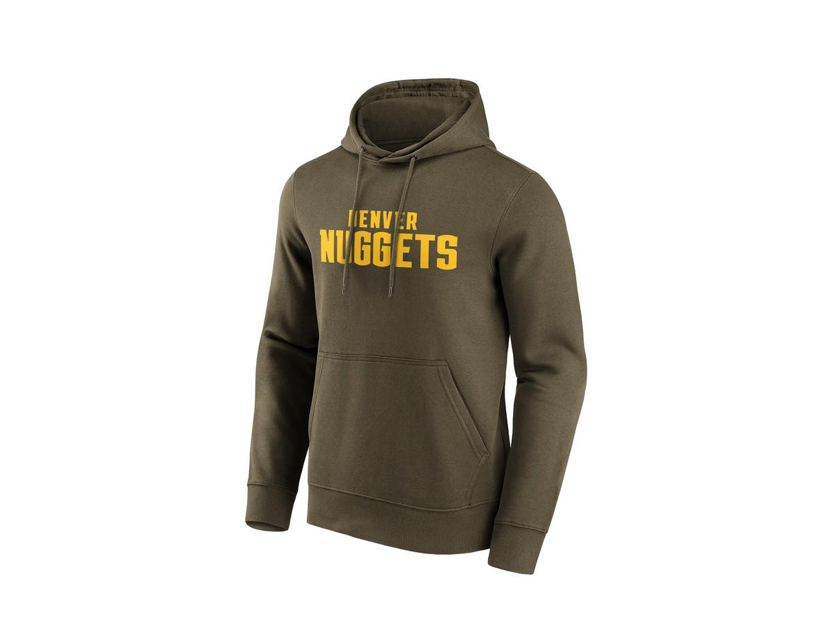 Fanatics Fanatics Unlabeled Denver Nuggets Fashion Colour Wordmark Hoodie - Mens