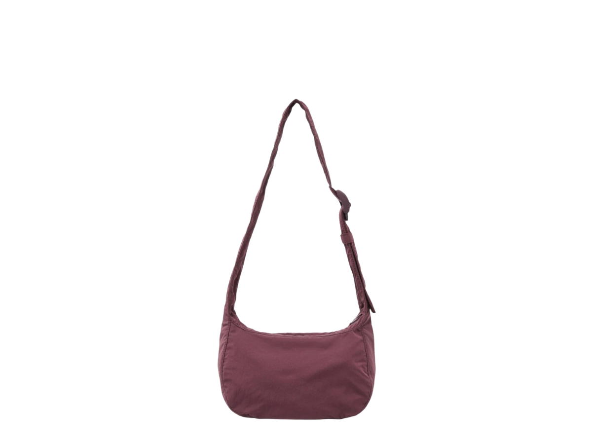 COS COS Reflective Crossbody Saddle Bag Dark Burgundy