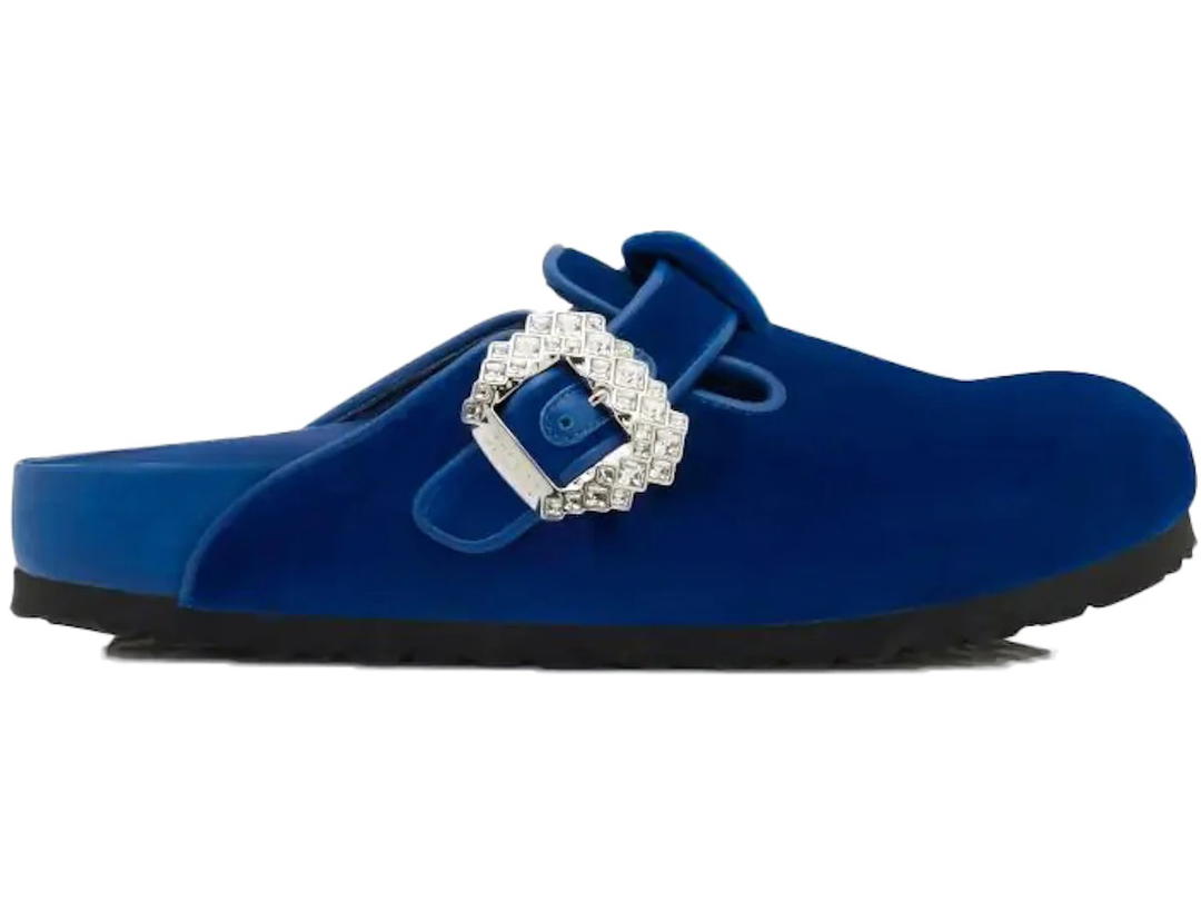 Birkenstock Birkenstock Boston Manolo Blahnik Royal Blue Velvet