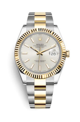 Rolex Rolex Datejust 41 Rolesor Yellow Fluted / Oyster / Silver