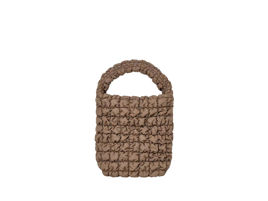 COS COS Quilted Mini Tote Bag Dark Mole