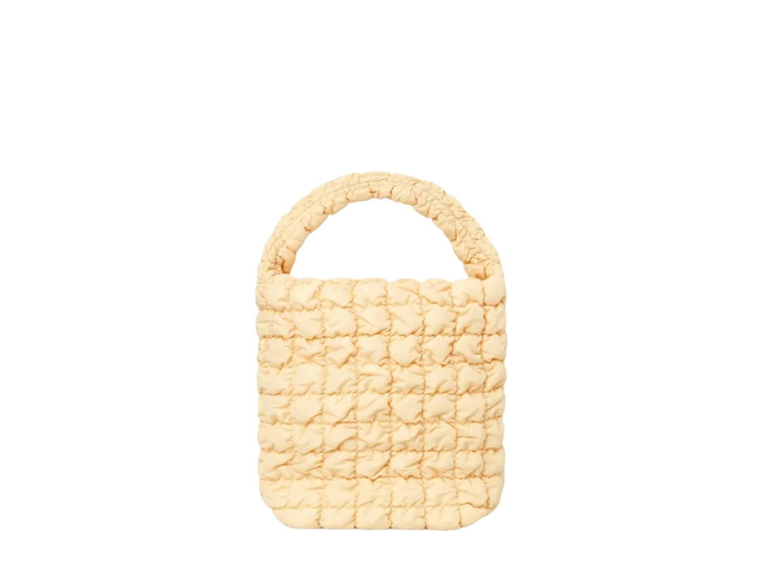 COS COS Quilted Mini Tote Bag Light Yellow