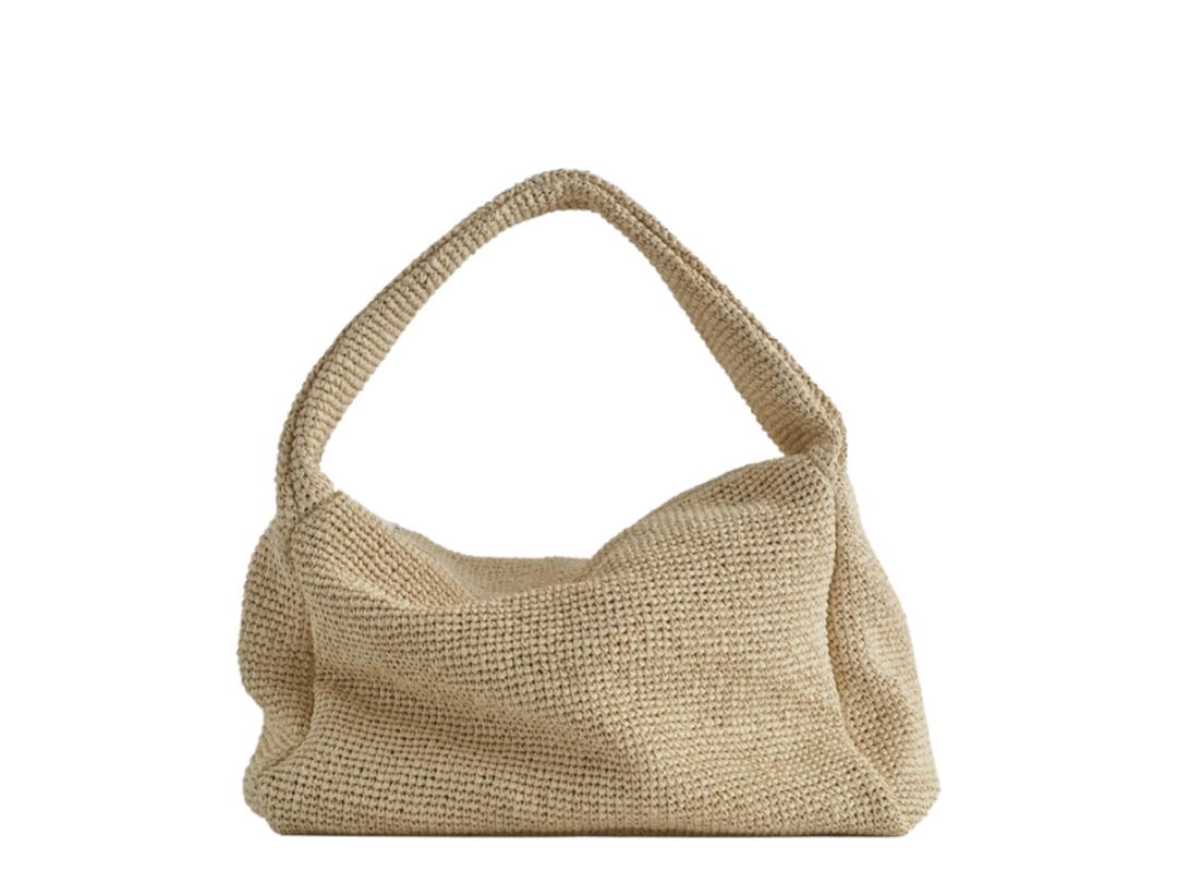 COS COS Slouchy Tote Bag Raffia Beige