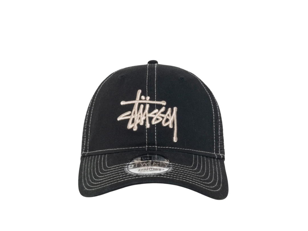 Stussy Stussy New Era 9Twenty Washed Basic Trucker Night Black (SS25)