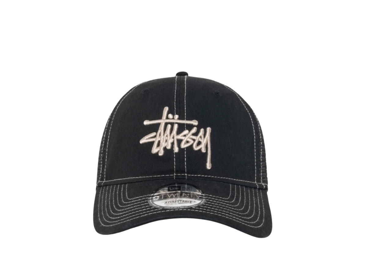 Stussy Stussy New Era 9Twenty Washed Basic Trucker Night Black (SS25)