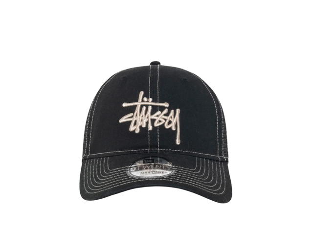 Stussy Stussy New Era 9Twenty Washed Basic Trucker Night Black (SS25) - view 1