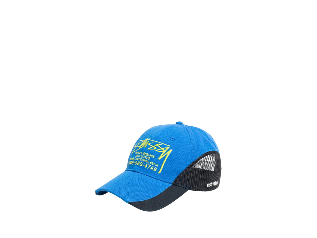 Stussy Stussy Parts & Service Mesh Cap Blue