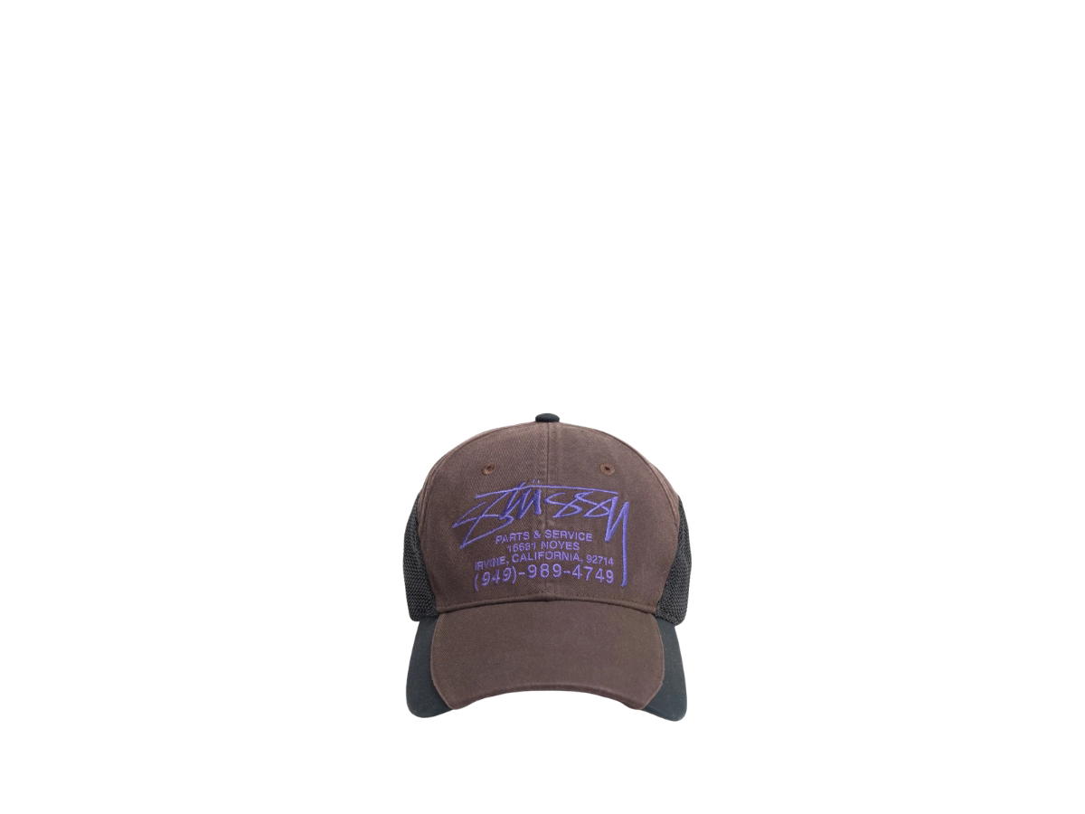 Stussy Stussy Parts & Service Mesh Cap Brown