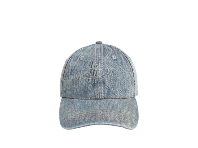 Stussy Stussy Low Profile Denim Strapback Indigo Stone Wash - view 1