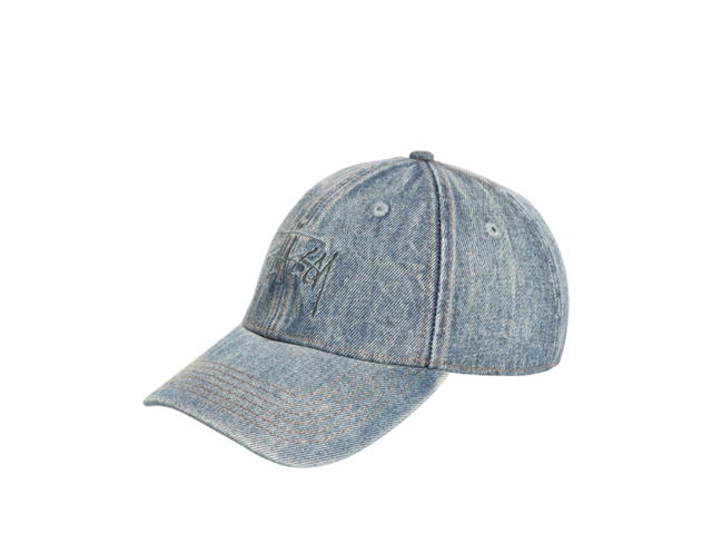Stussy Stussy Low Profile Denim Strapback Indigo Stone Wash - view 2