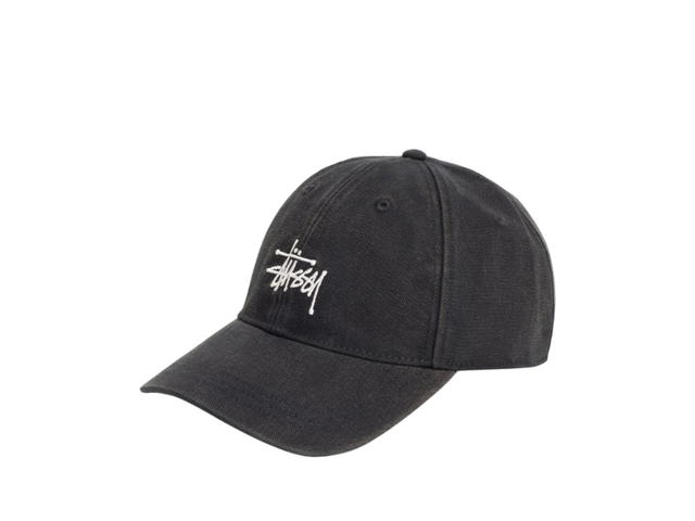 Stussy Stussy Basic Stüssy Cap Washed Canvas Black - view 1