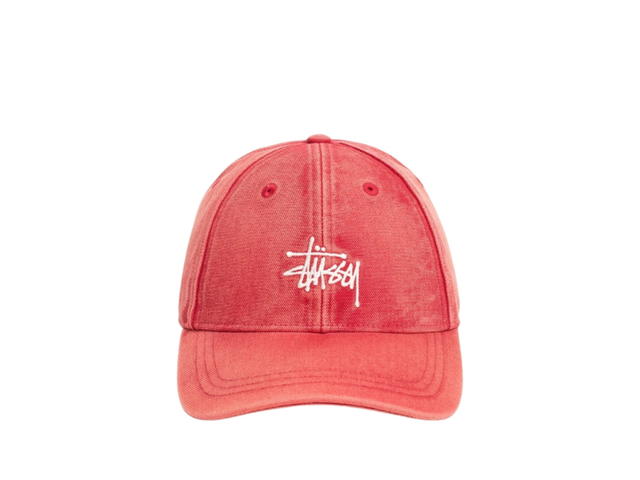 Stussy Stussy Basic Stüssy Cap Washed Canvas Red - view 1