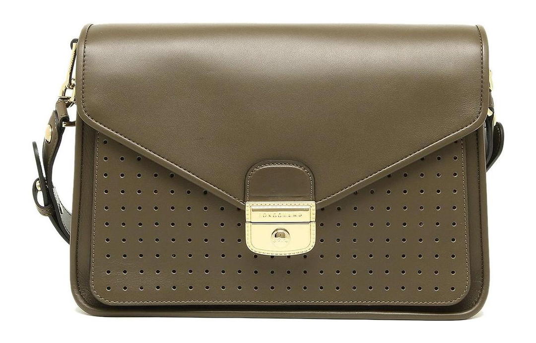 Longchamp Longchamp Leather Crossbody Bag Shoulder Bag Women's Khaki