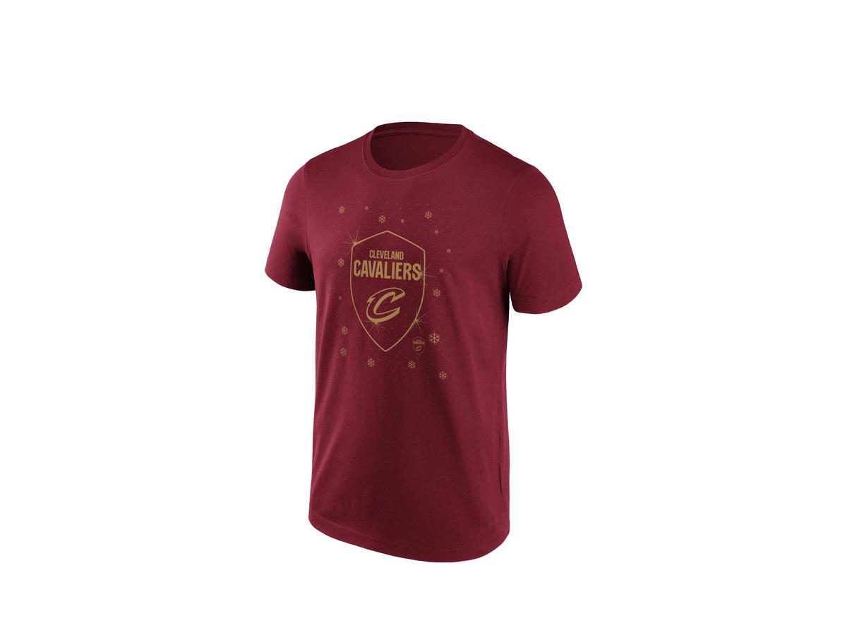 Fanatics Fanatics Unlabeled Cleveland Cavaliers Sparkle Christmas Graphic T-Shirt - Mens