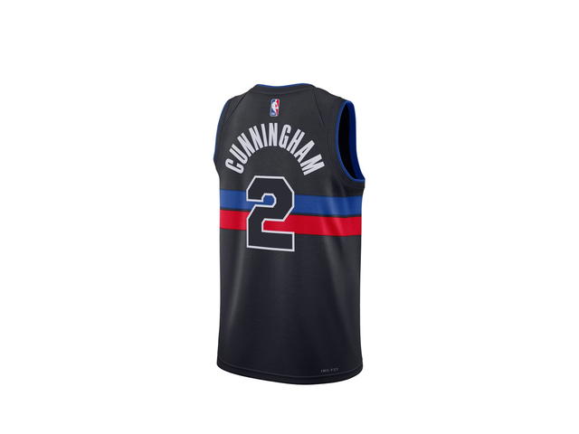 Jordan Jordan Detroit Pistons Jordan Statement Edition Swingman Jersey - Blue - Cade Cunningham - Unisex - view 2