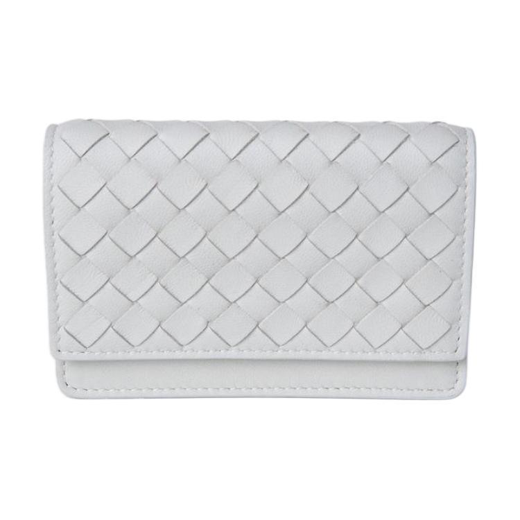 Bottega Veneta Bottega Veneta Lambskin Wallet Men's White