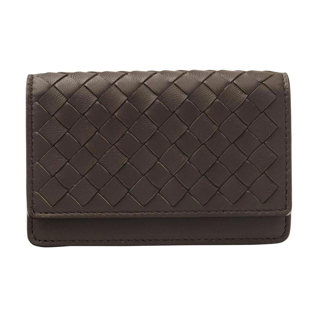 Bottega Veneta Bottega Veneta Sheepskin Card Holder Unisex Brown