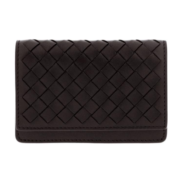 Bottega Veneta Bottega Veneta Sheepskin Wallet Unisex Dark Brown