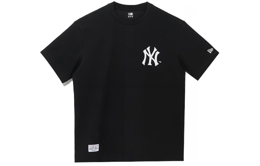New Era New Era X MLB New York Yankees Logo Letter Print Crewneck T Shirt Black