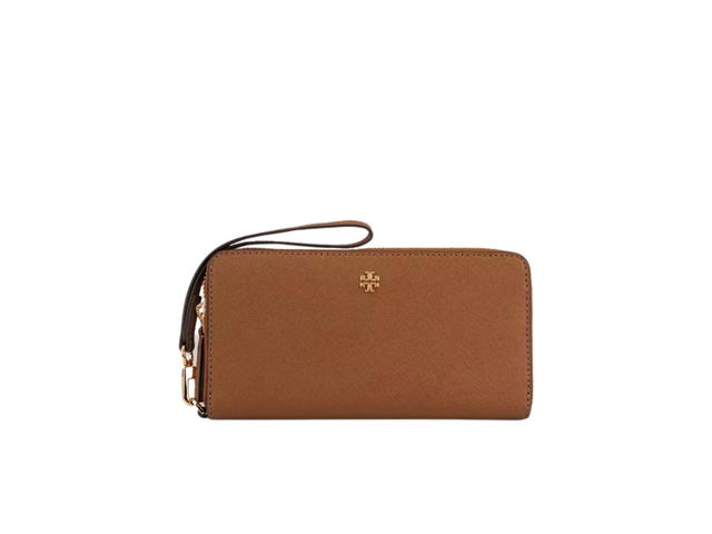 Tory Burch Tory Burch Emerson Wristlet Zip Continental Wallet Moose - view 1