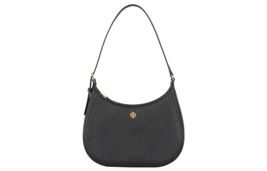 Tory Burch TORY BURCH Emerson Textured Cow Leather Shoulder Bag Handbag Shoulder Bag Women's Black