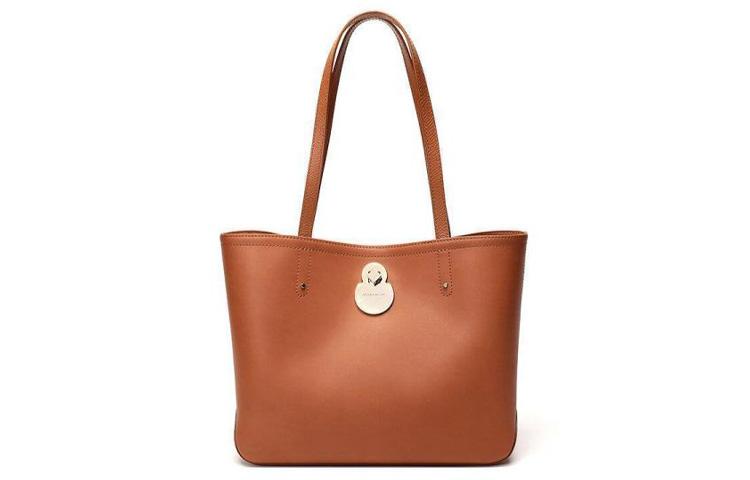 Longchamp Longchamp Le Pliage Cow Leather Handbag Shoulder Bag Women's Brown