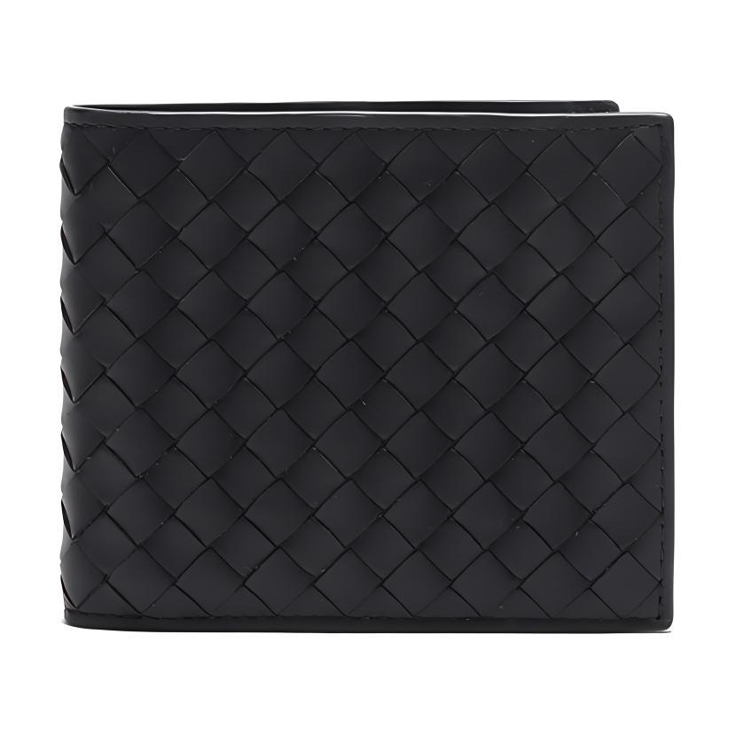 Bottega Veneta Bottega Veneta Intrecciato Leather Wallet Men's Black