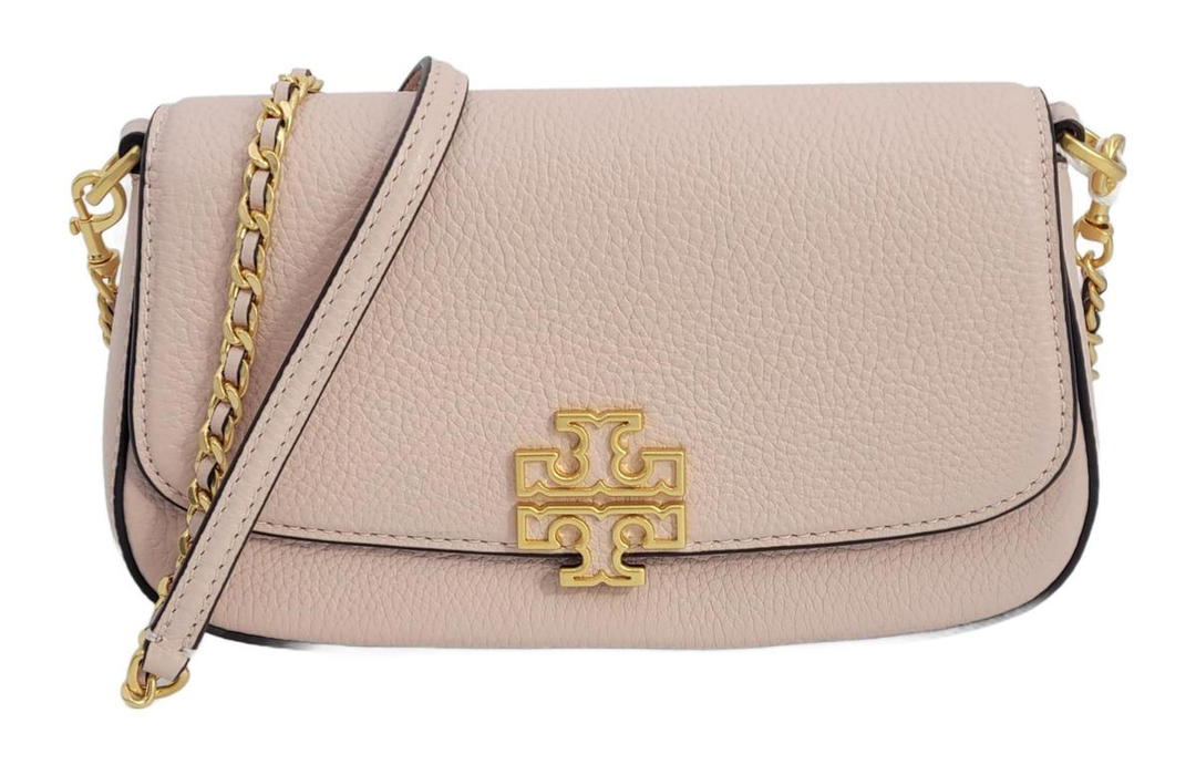 Tory Burch TORY BURCH Britten Cow Leather Shoulder Bag One Shoulder Handbag Crossbody Bag Small Size Women's Eggshell Powder