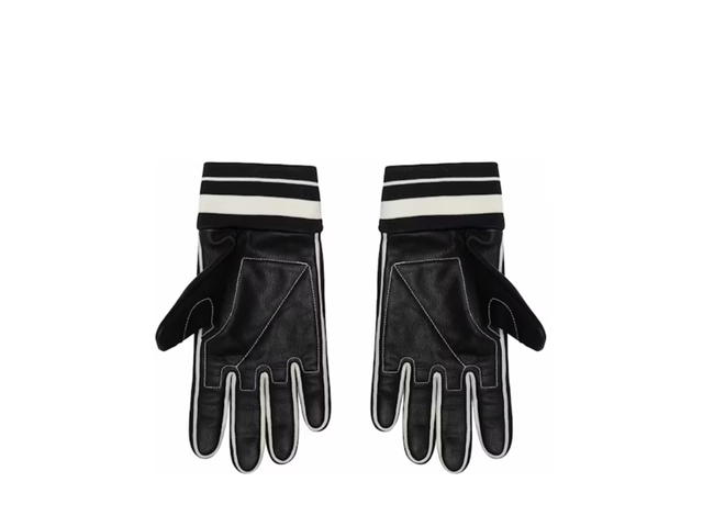 Stussy Stussy Leather Bike Gloves Black White - view 2
