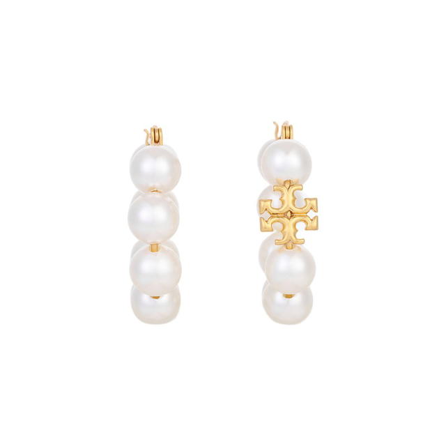 Tory Burch Tory Burch Double T Motif Hoop - view 1