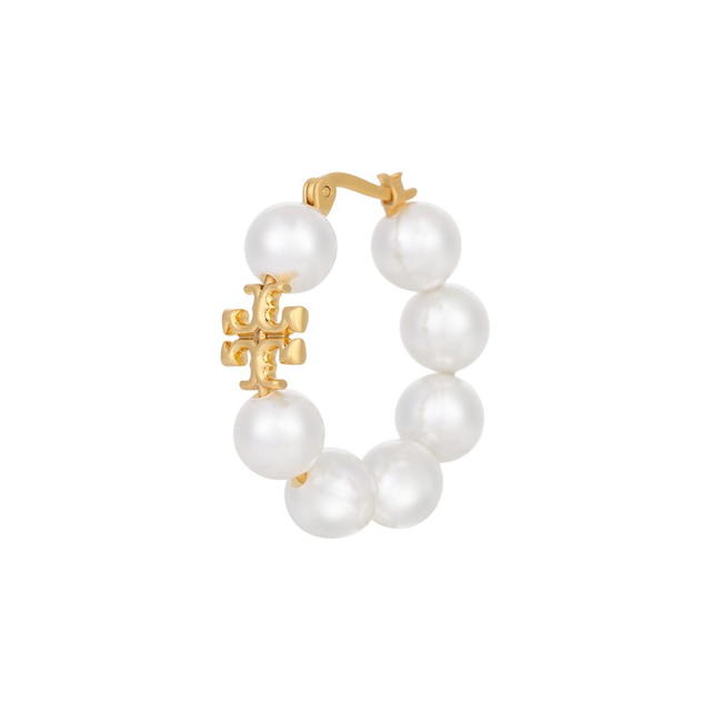 Tory Burch Tory Burch Double T Motif Hoop - view 2