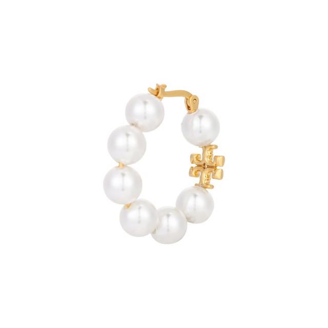 Tory Burch Tory Burch Double T Motif Hoop - view 5