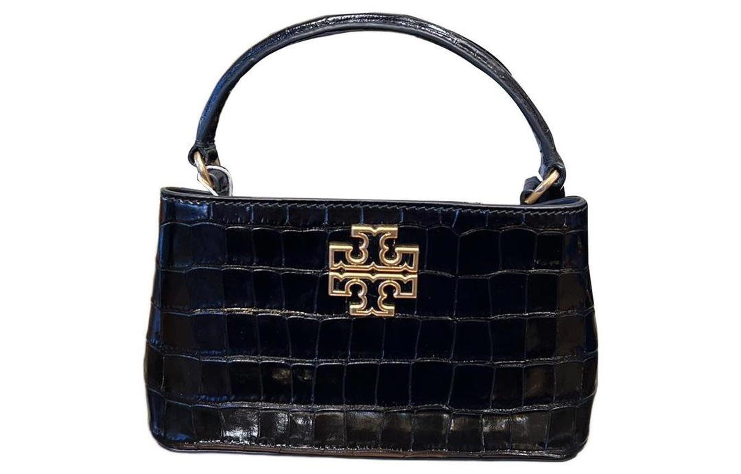 Tory Burch TORY BURCH Britten Leather Dior Bag Shoulder Bag Crossbody Bag Handbag Small Size Women's Black