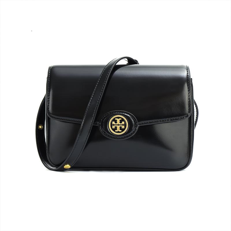 Tory Burch TORY BURCH Robinson Patent Leather Crossbody Bag Shoulder Bag Women's Black