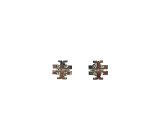 Tory Burch Tory Burch Small Logo Stud Earrings Silver - view 1