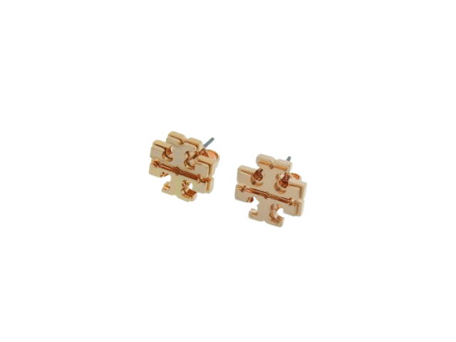 Tory Burch Tory Burch Small Logo Stud Earrings Gold - view 2