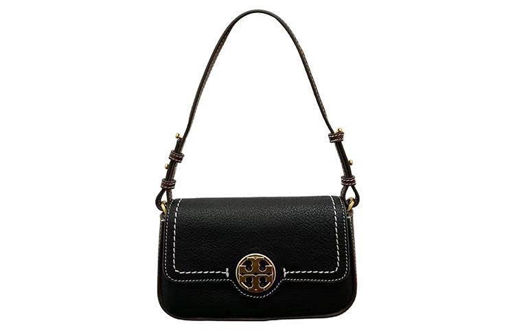 Tory Burch TORY BURCH Miller Leather Messenger Bag Handbags Shoulder Bags Women's Black