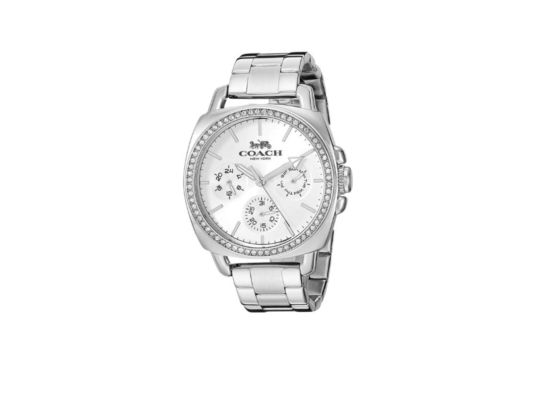 Coach Coach Boyfriend Silver Bracelet Crystal Glitz Silver