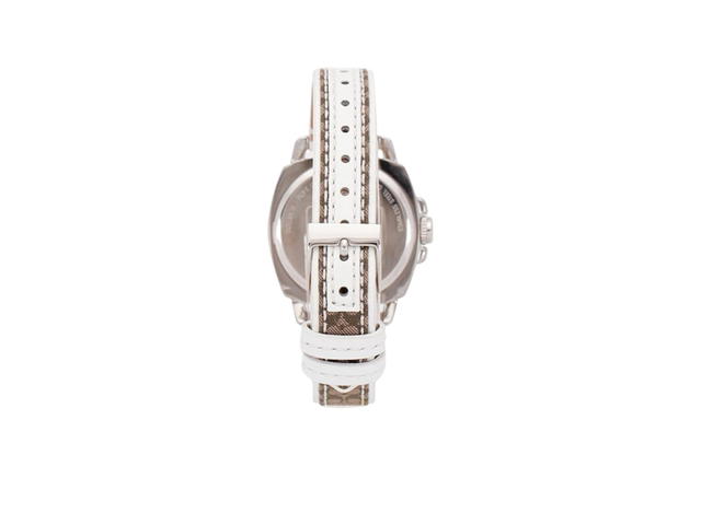 Coach Coach Boyfriend Crystal Glitz Dial Logo Leather Strap Watch Brown - view 2
