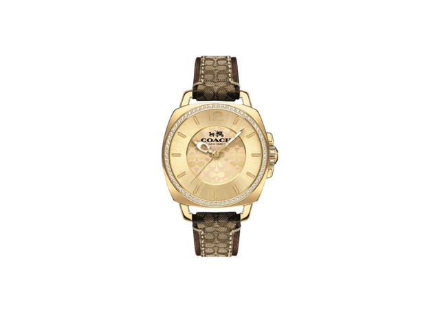 Coach Coach Boyfriend Crystal Watch 34mm Khaki Gold (Women's) - view 1