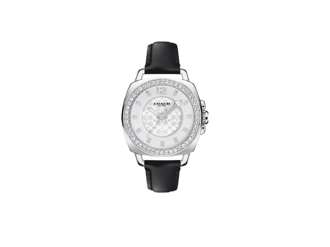 Coach Coach Boyfriend Crystal Watch 34mm Black Silver (Women's)
