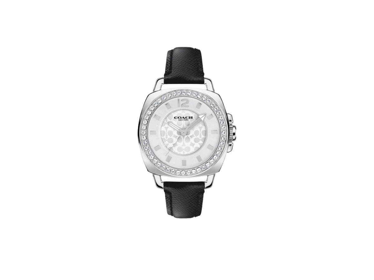 Coach Coach Boyfriend Crystal Watch 34mm Black Silver (Women's)