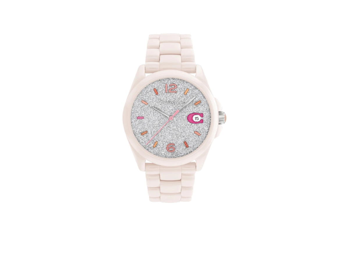 Coach Coach Greyson Dial Watch Cream Ceramic Pink