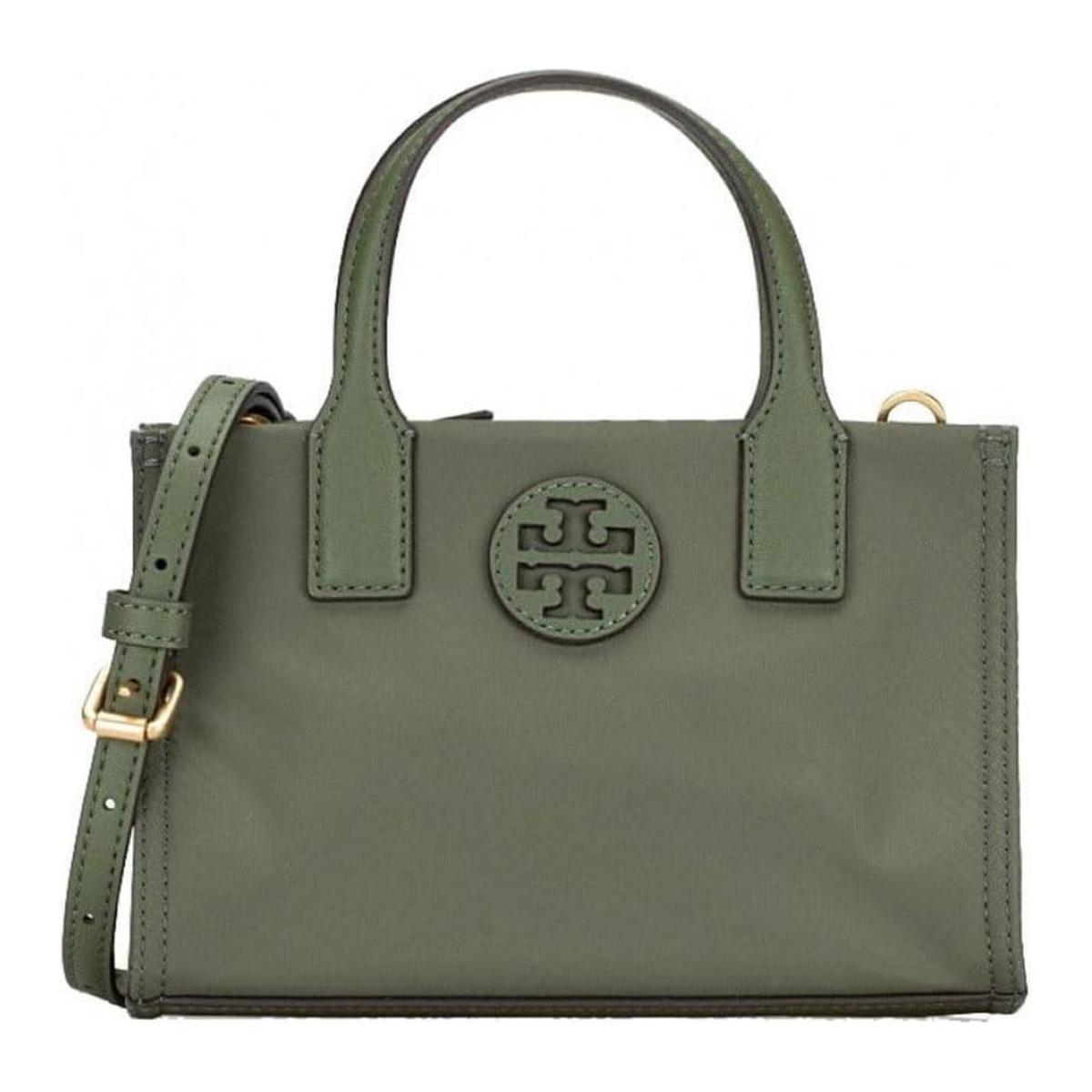 Tory Burch TORY BURCH Ella Satin Tote Bag Shopping Bag Shoulder Bag Crossbody Bag Handbag Mini Women's Green