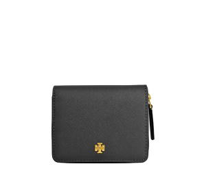 Buy Tory Burch Emerson Zip Around Mini Wallet Black at Sasom – Authentic and Ready to Ship